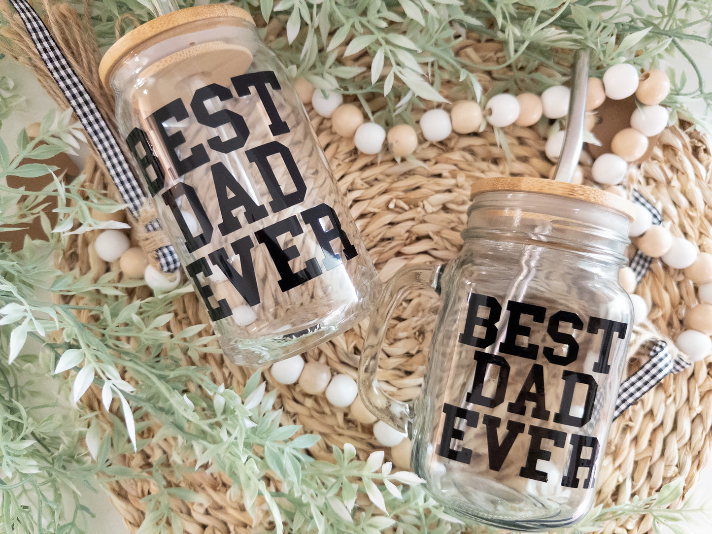 Best Dad Ever Glass Can| Mason Jar