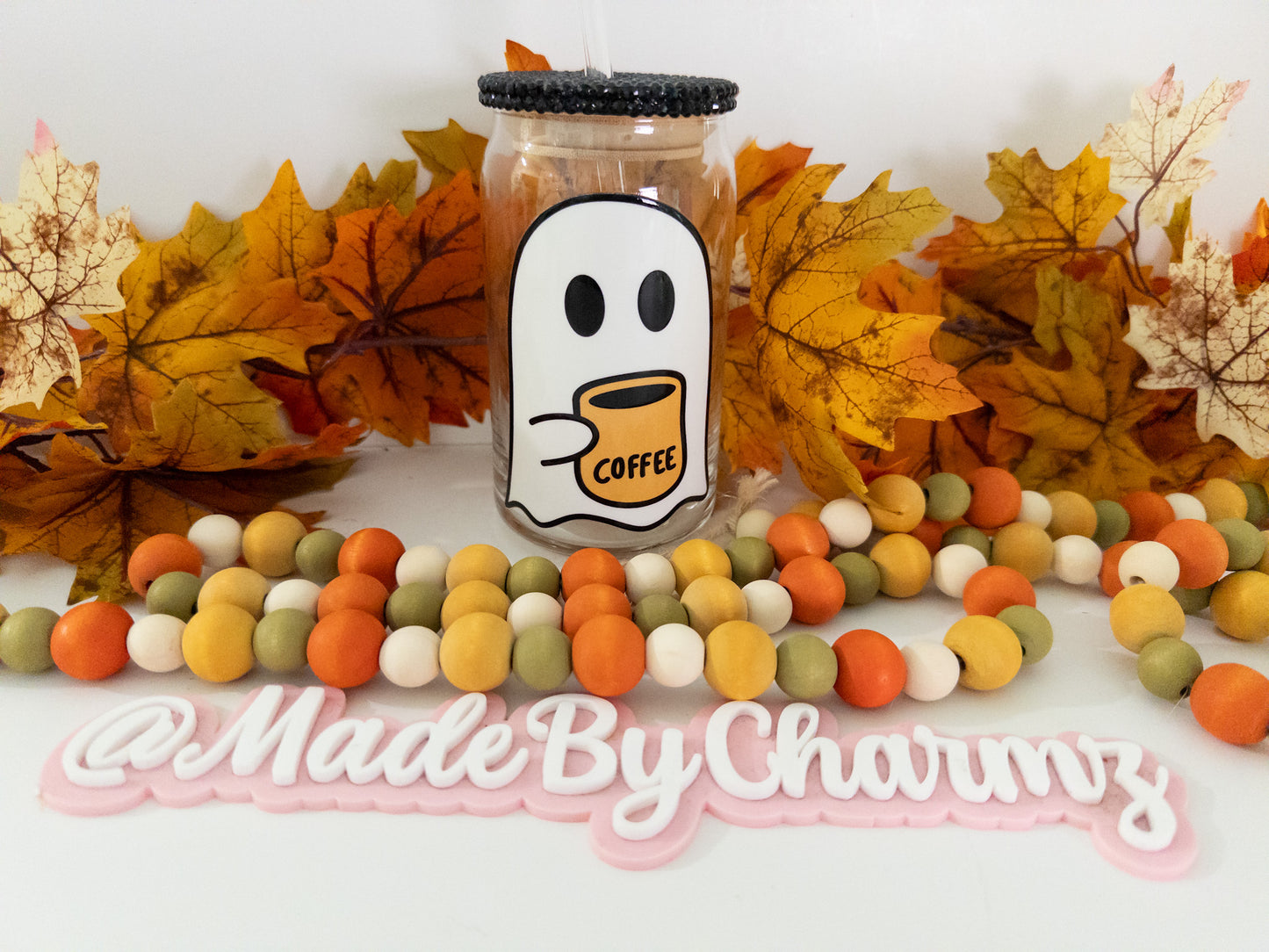Ghost Glass Can| Halloween Glass Can