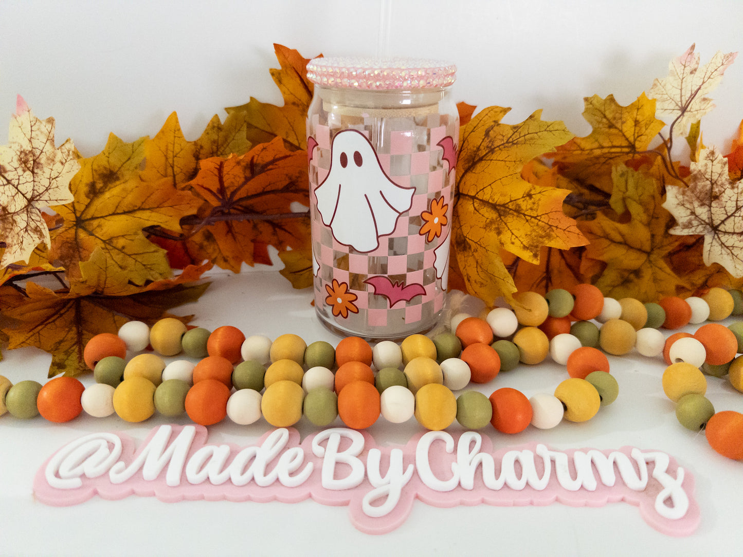 Ghost Glass Can| Halloween Glass Can