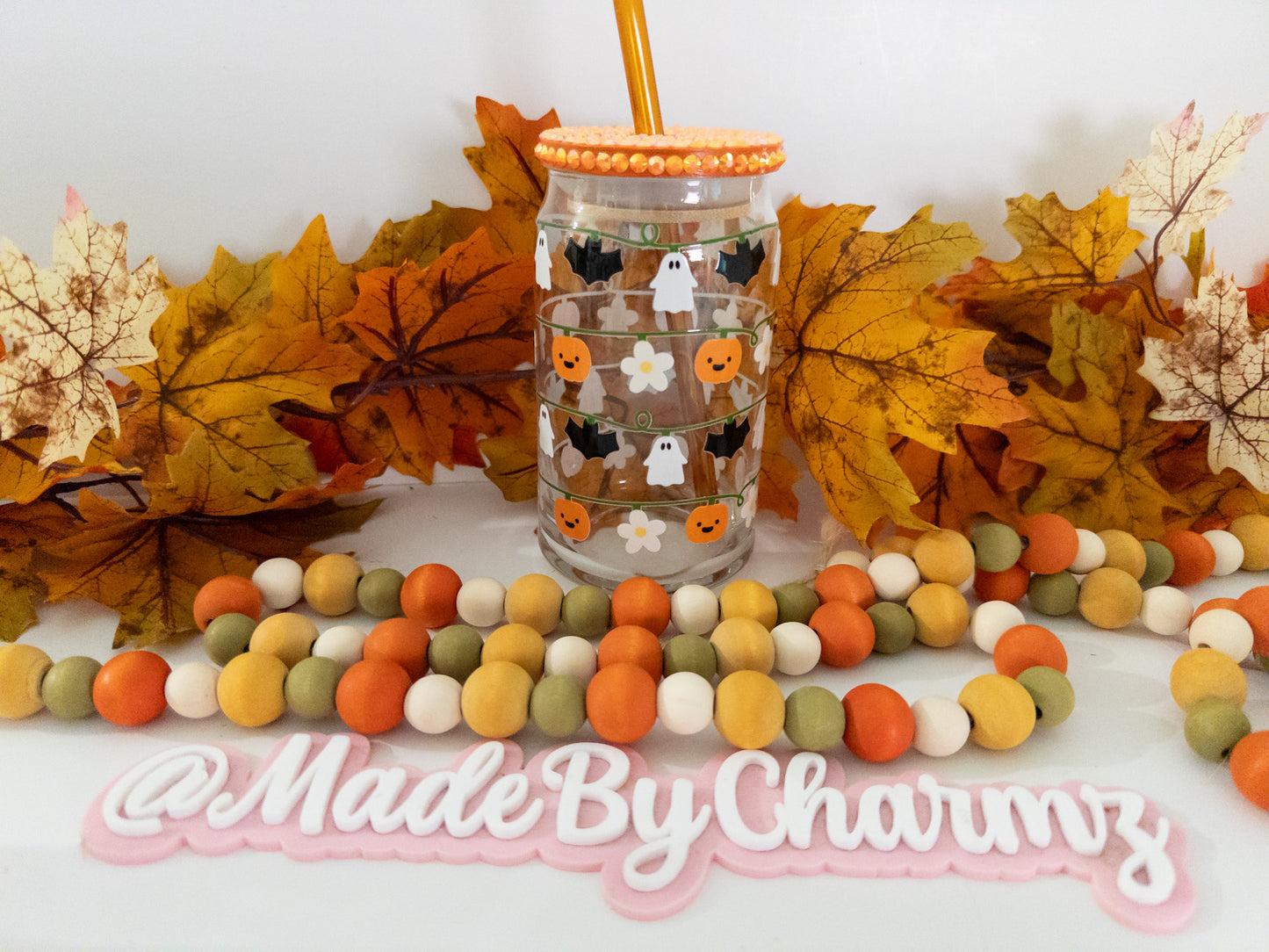 Ghost Glass Can| Halloween Glass Can