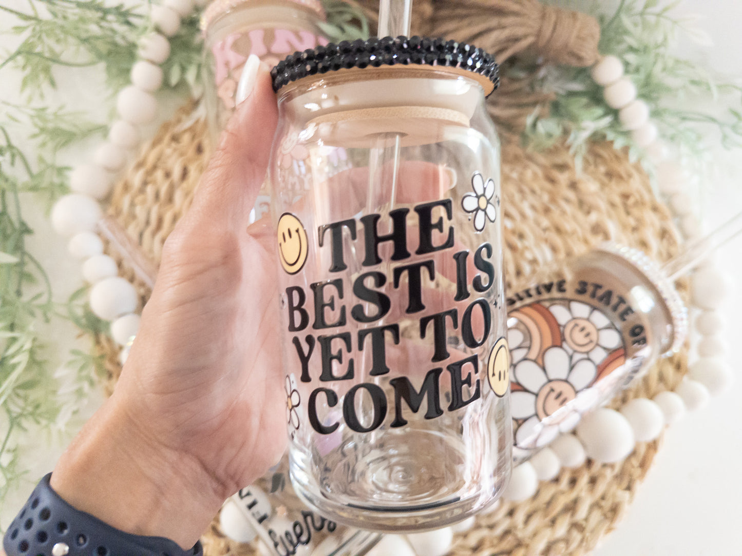 Motivational Glass Can