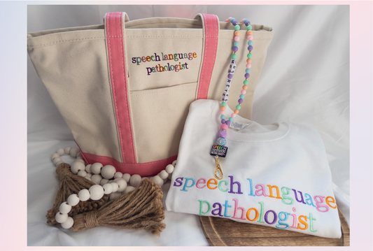 SLP Embroidered Gift Box, Therapist Embroidered Gift Box