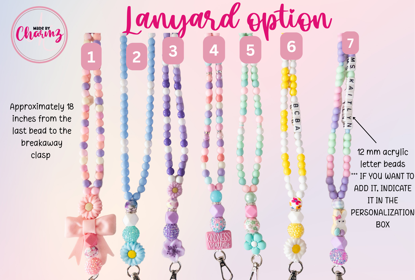 Beaded Spring Lanyard/ Easter Lanyard