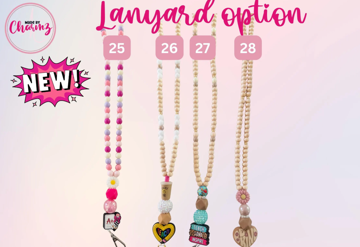 Teacher Lanyard| Therapist Lanyard, Trendy Colorful Lanyard, Beaded Lanyard,