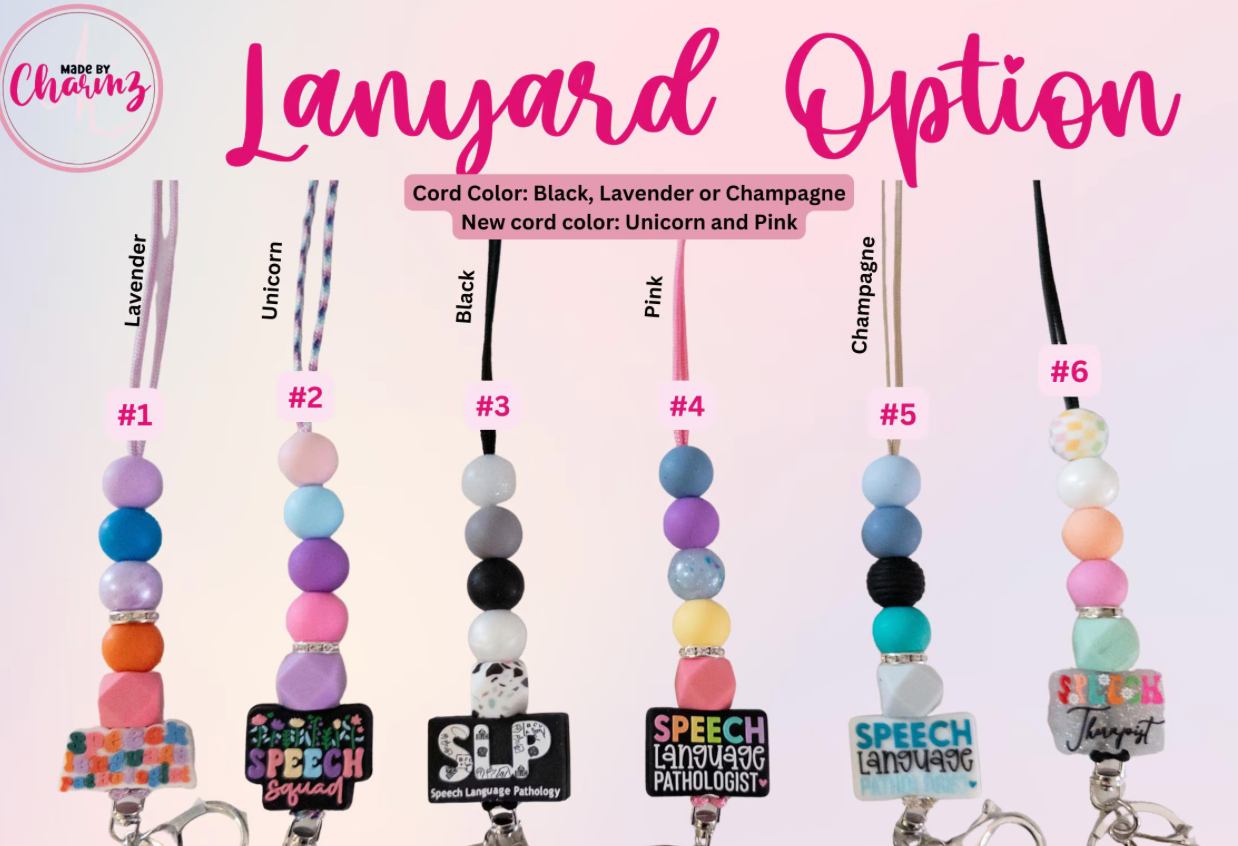 SLP Lanyard| Speech Language Pathologist Lanyard, Therapist Lanyard