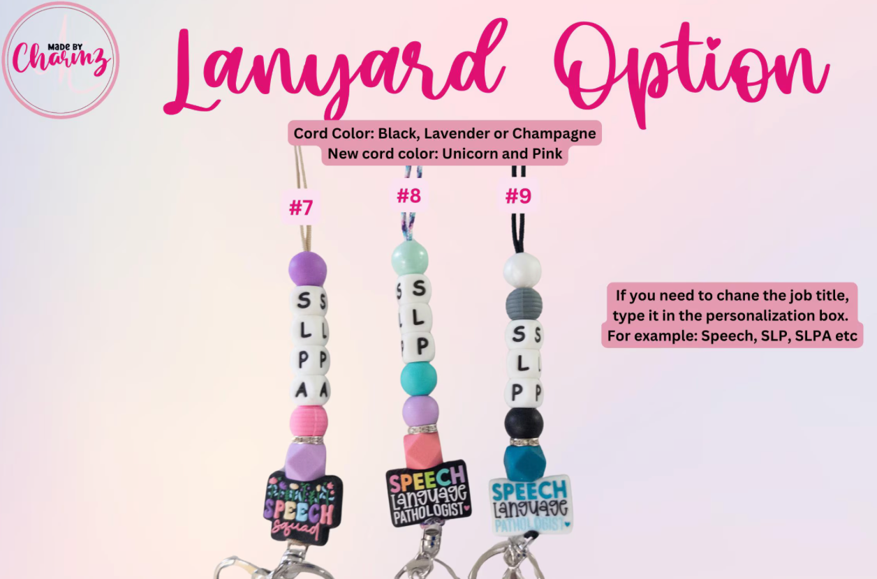 SLP Lanyard| Speech Language Pathologist Lanyard, Therapist Lanyard