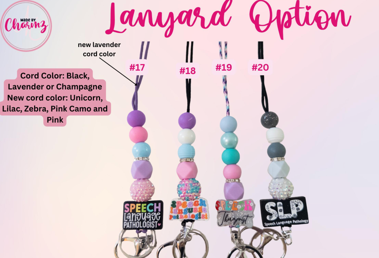 SLP Lanyard| Speech Language Pathologist Lanyard, Therapist Lanyard