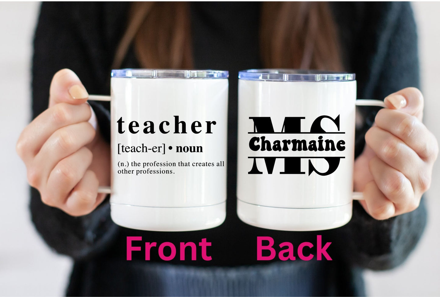 Teacher Coffee Tumbler with Handle / COffee Mug