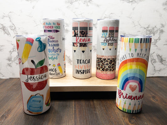 Teacher's Personalized Skinny Tumbler