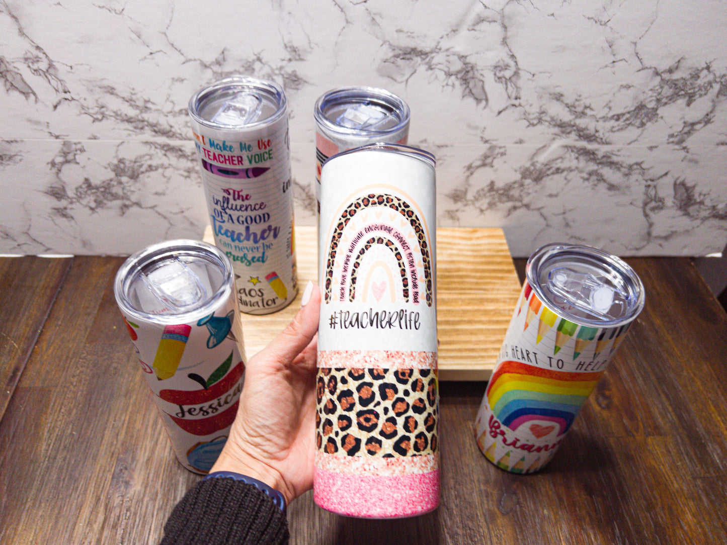 Teacher's Personalized Skinny Tumbler