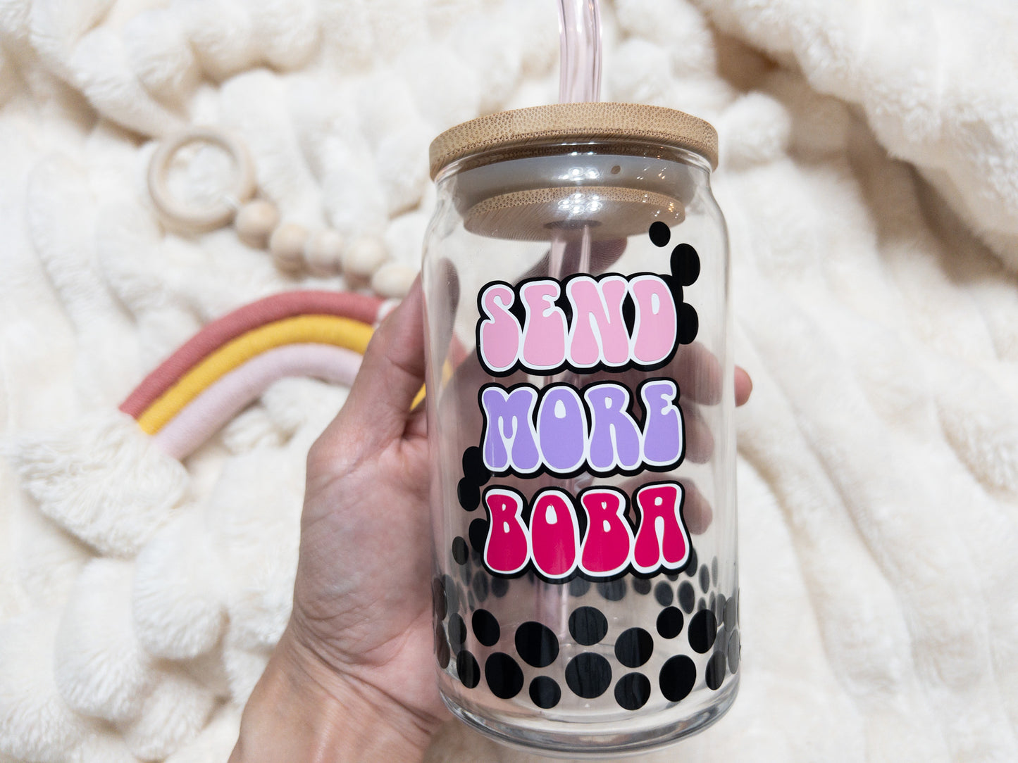 Send More Boba Glass Can