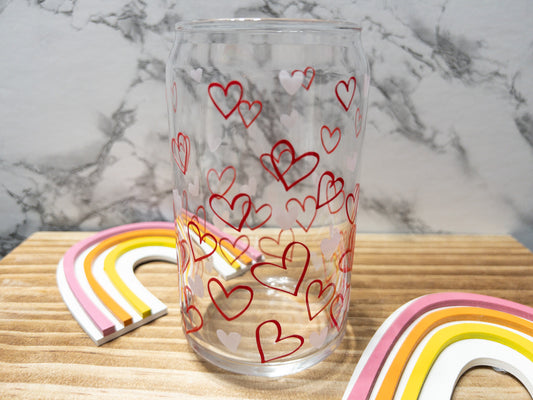 Color Changing Hearts Glass Can