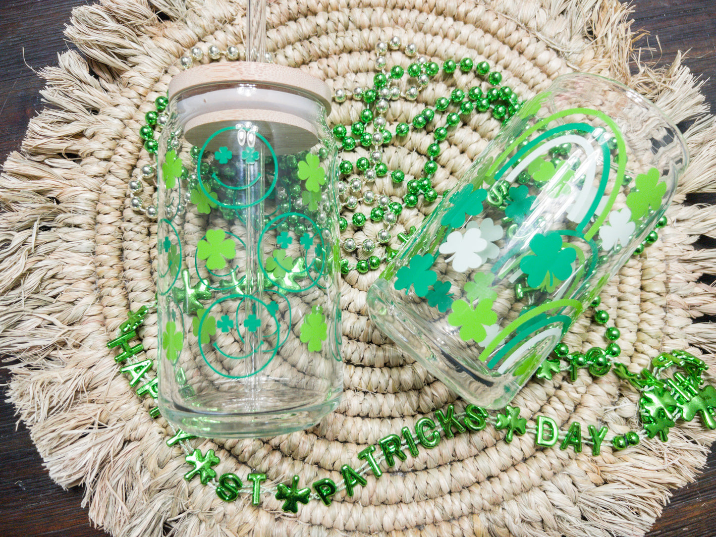 St. Patrick's Day Glass Can
