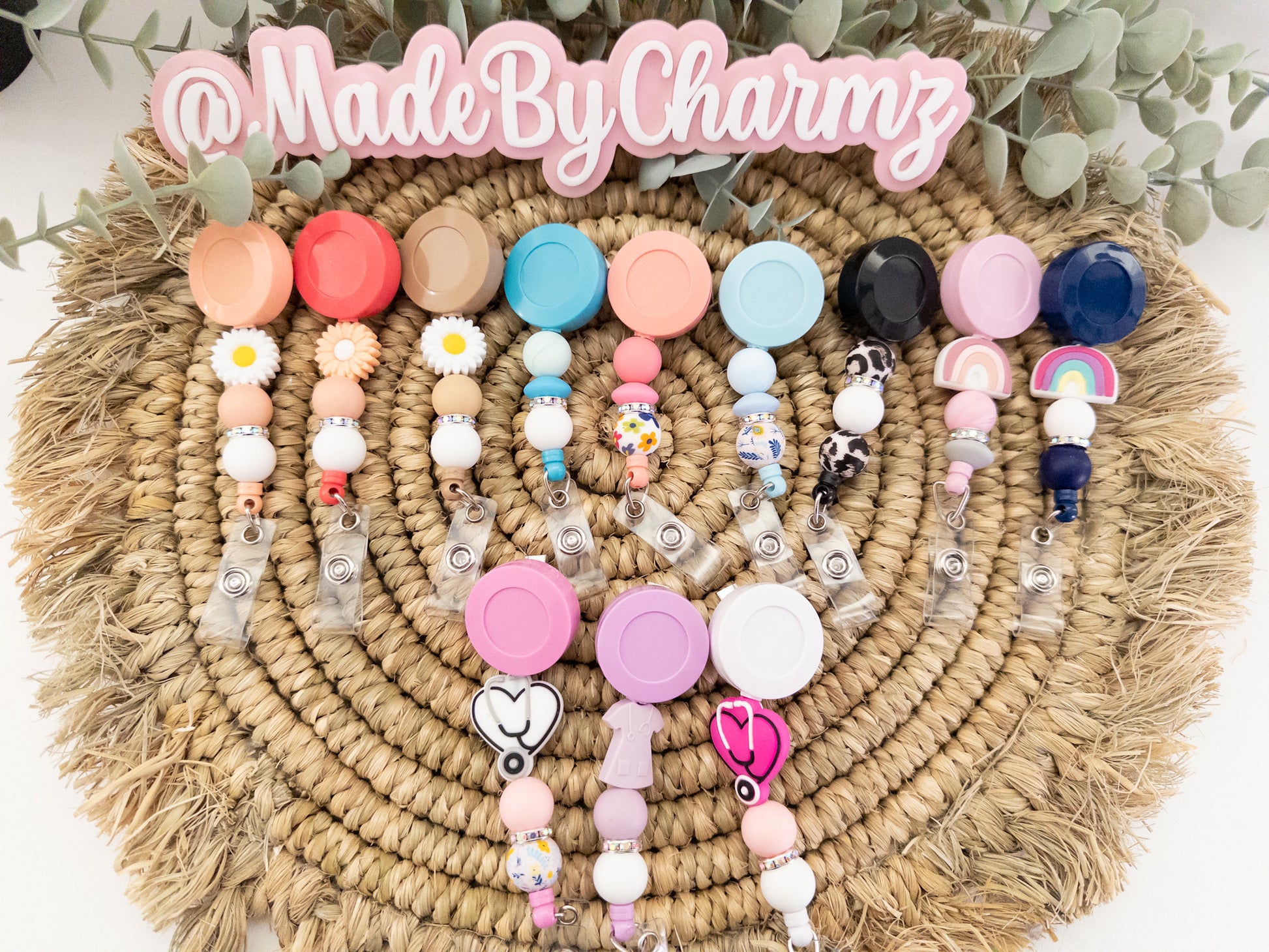 Beaded Badge Reels – Made By Charmz