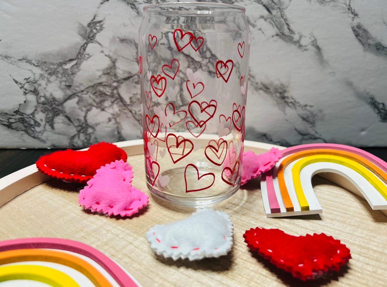 Color Changing Hearts Glass Can