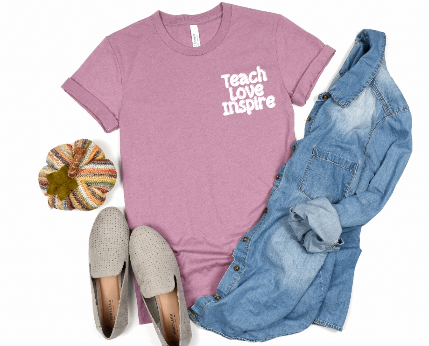 Teach, Love, Inspire Pocket Style Tee